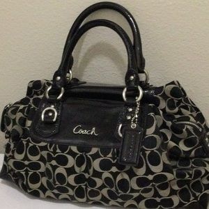 Coach Black Logo Bag LG